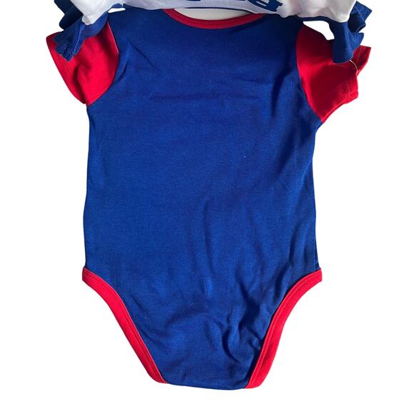 Buffalo Bills NFL Three Creepers One Piece Bodysuits 18 Months Red White Blue - Picture 4 of 11